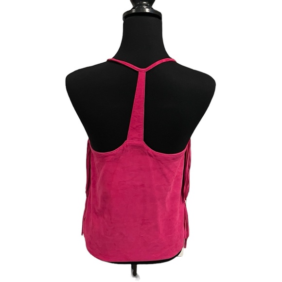 AS by DF XS pink fringe razorback top, EUC - Picture 3 of 4